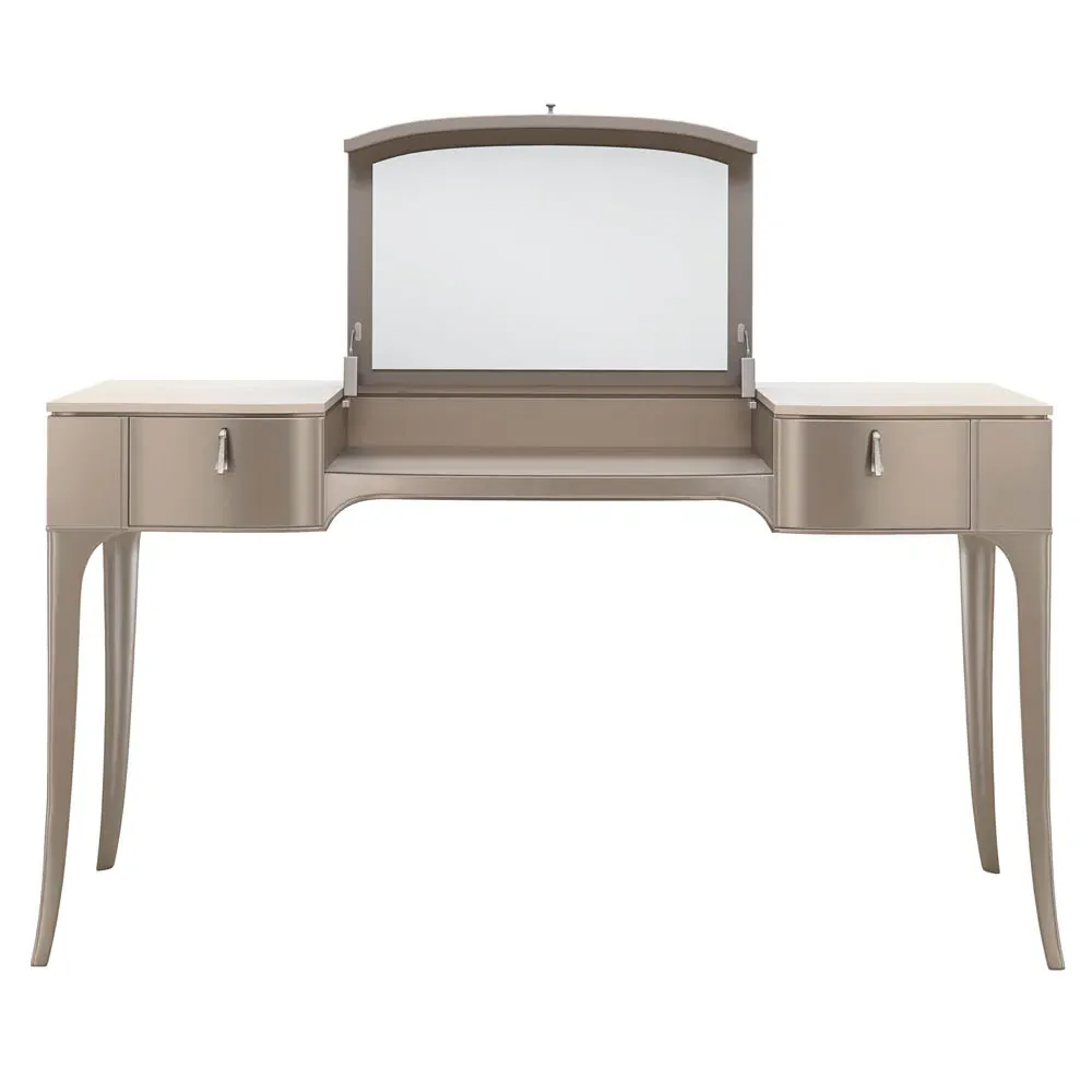 Kade Vanity Desk - Soft Silver, Hardwood