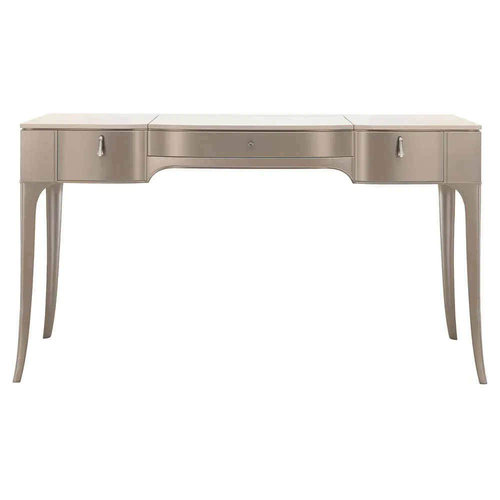 Kade Vanity Desk - Soft Silver, Hardwood image