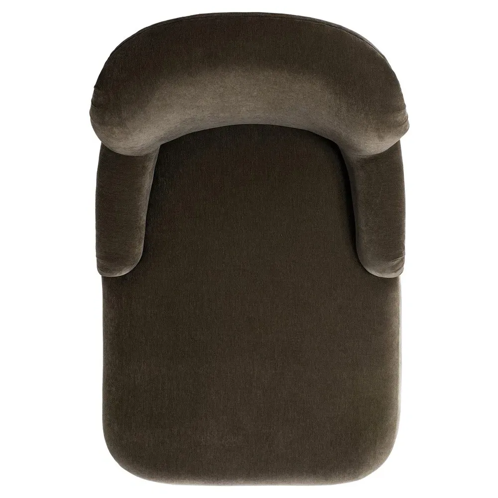 Kaden Chaise Lounge - Olive Green, Velvet