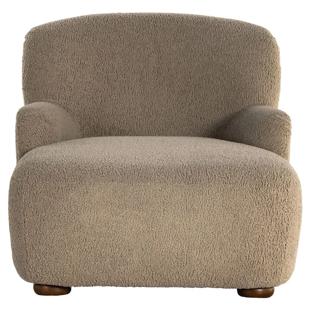 Kaden Upholstered Chaise Lounge - Brown, Boucle image