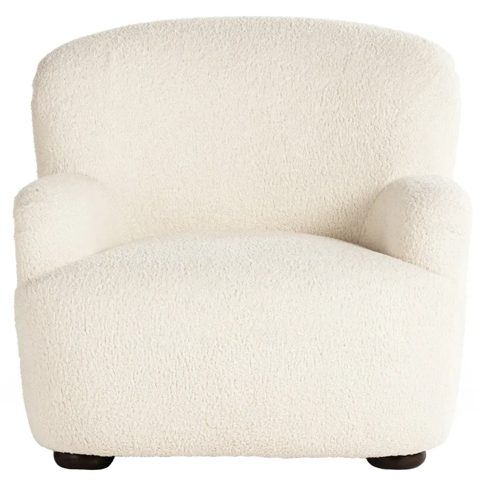 Kaden Wingback Arm Chair - Cream, Boucle
