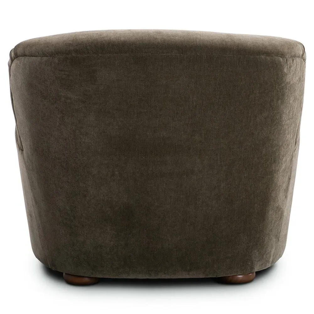 Kaden Wingback Arm Chair - Olive Green, Velvet