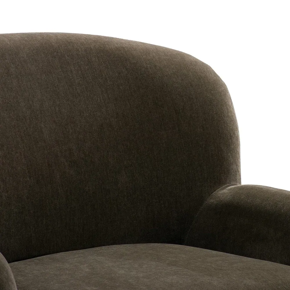 Kaden Wingback Arm Chair - Olive Green, Velvet