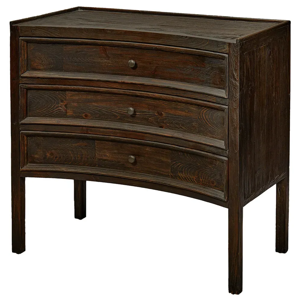 Kadence 3 Drawer Bachelor Chest - Dark Brown, Pine Wood