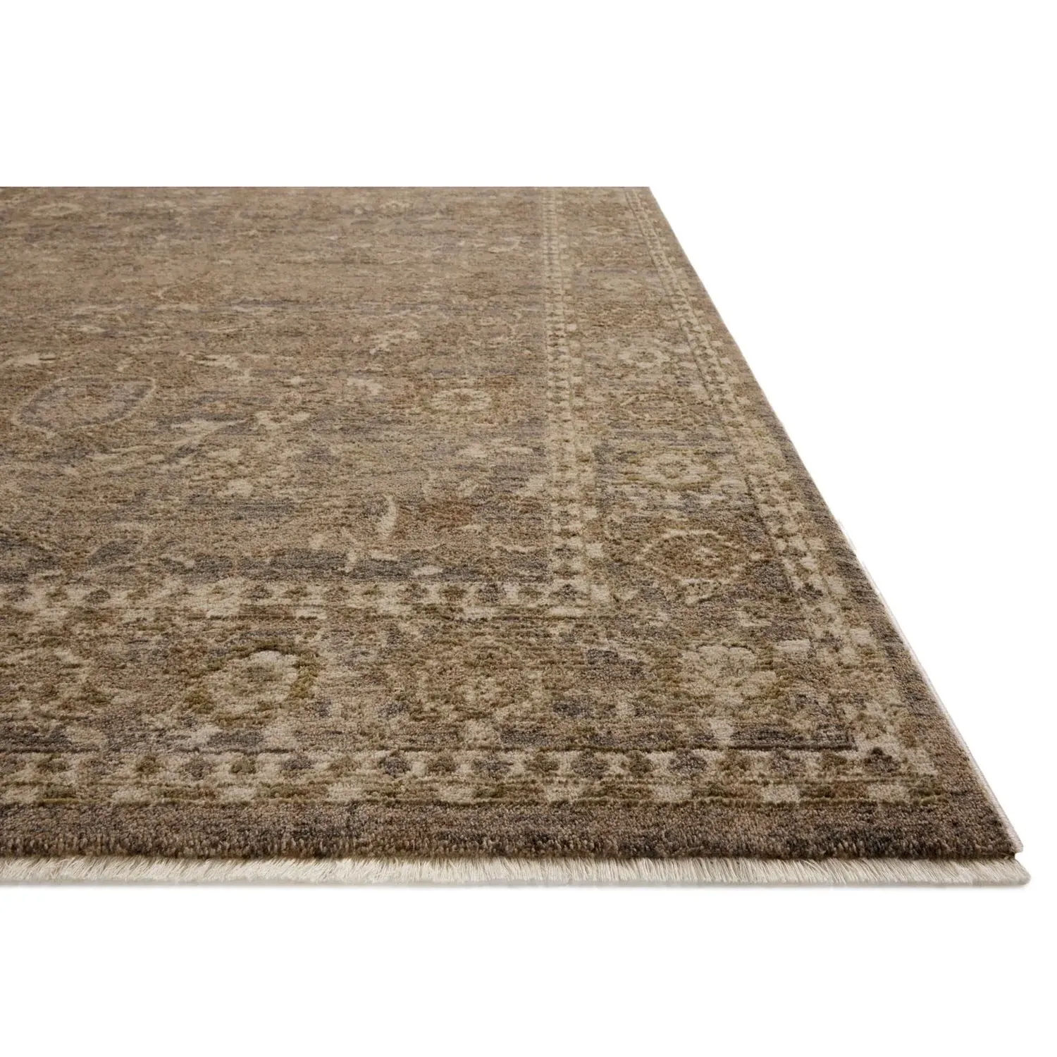 Kaelen Oushak Patterned Rug - Brown, Polyester