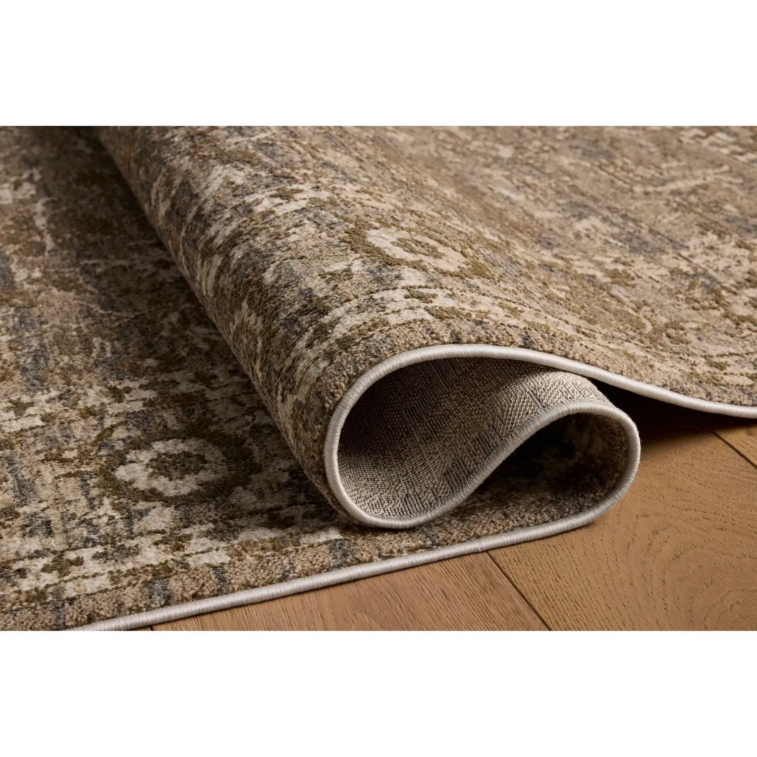 Kaelen Oushak Patterned Rug - Brown, Polyester