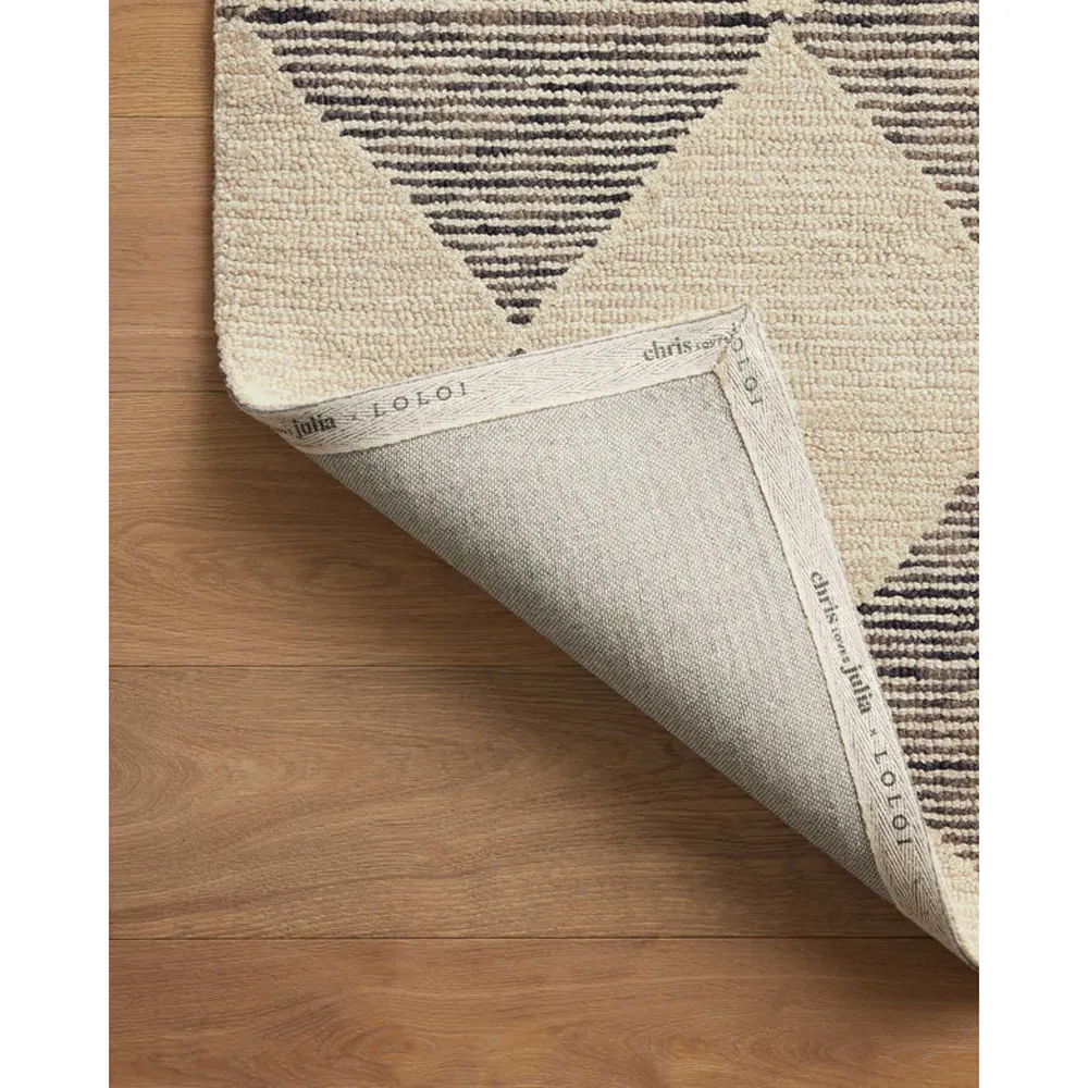 Kaelith Diamond Patterned Rug - Beige, Wool