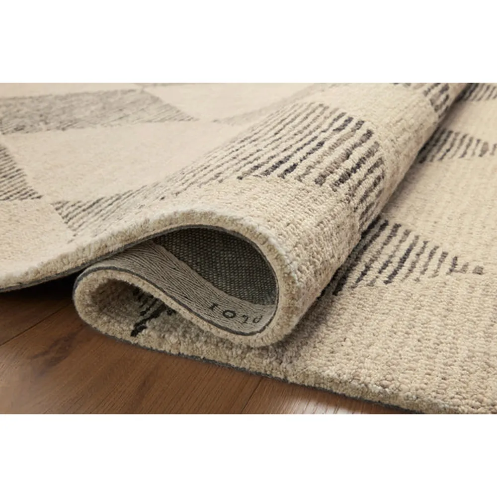 Kaelith Diamond Patterned Rug - Beige, Wool