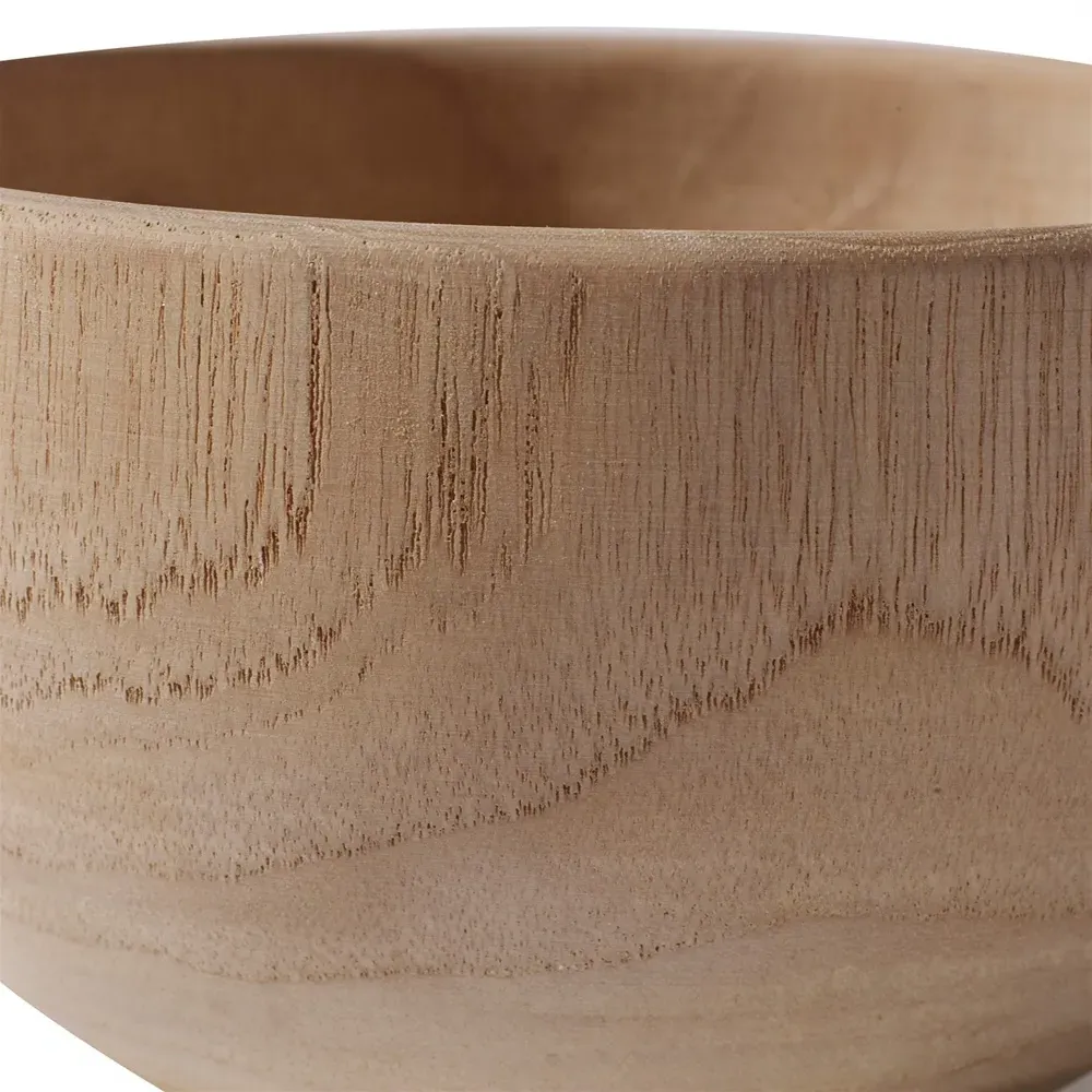 Kahlil Round Bowl - Natural, Teak Wood