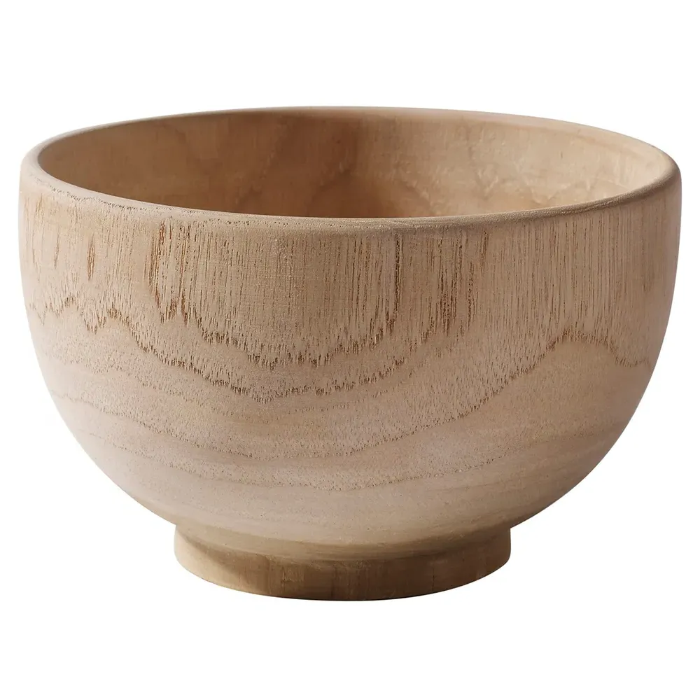 Kahlil Round Bowl - Natural, Teak Wood image