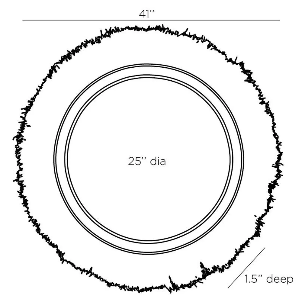Kai Round Wall Mirror - Brown, Abaca