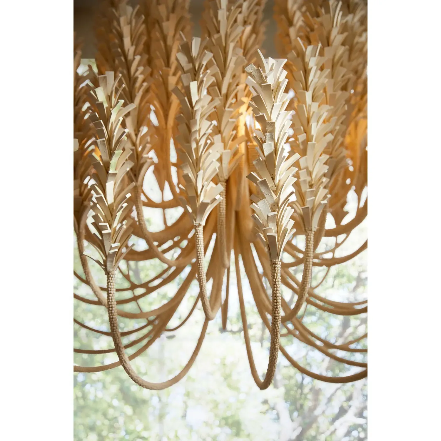 Kaia Coastal Beach Chandelier - Cream, Coconut Shell