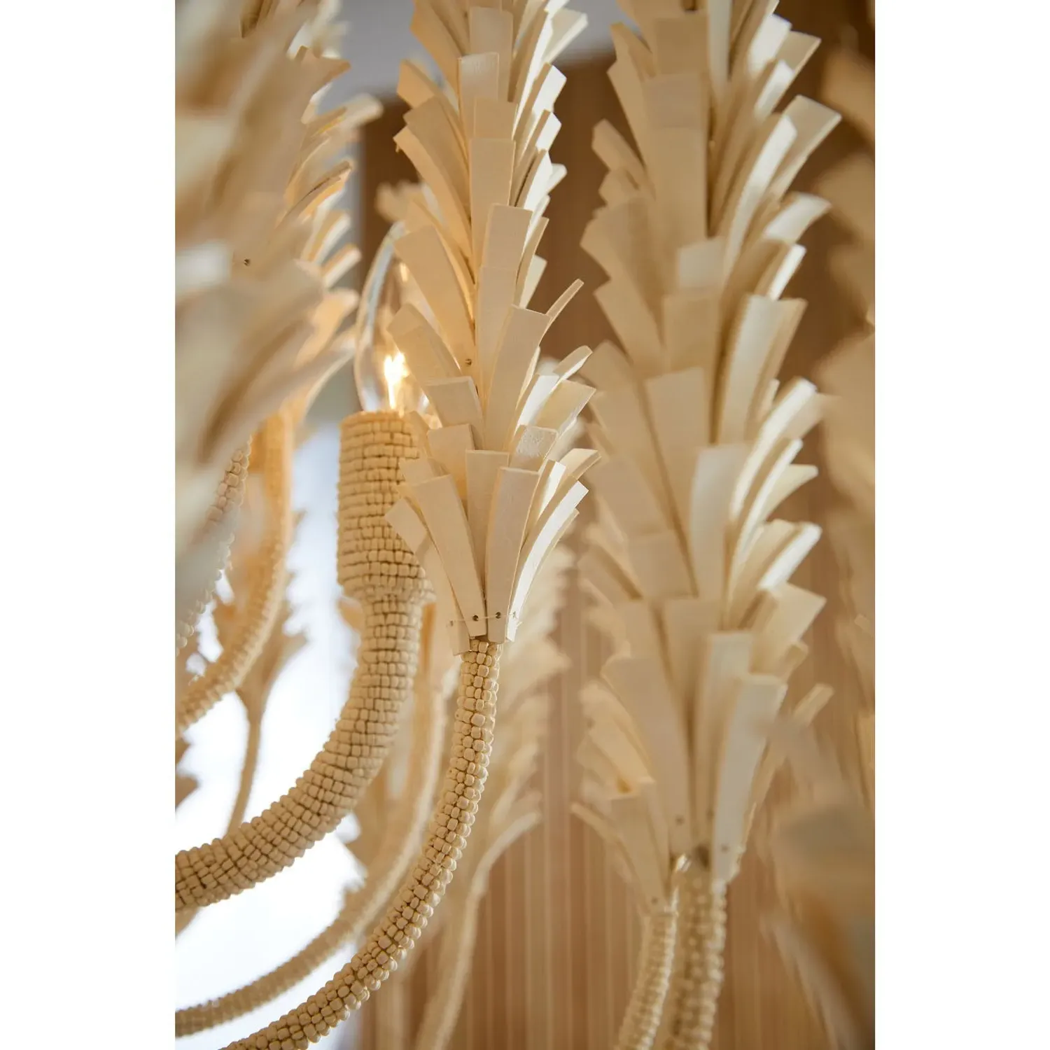 Kaia Coastal Beach Chandelier - Cream, Coconut Shell