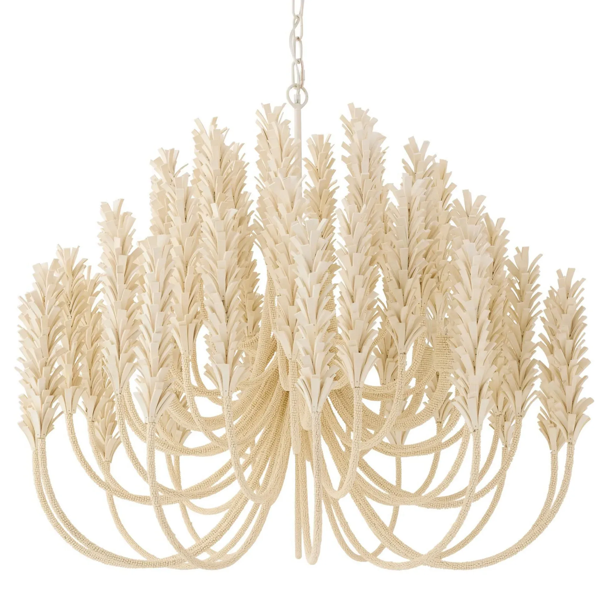 Kaia Coastal Beach Chandelier - Cream, Coconut Shell image
