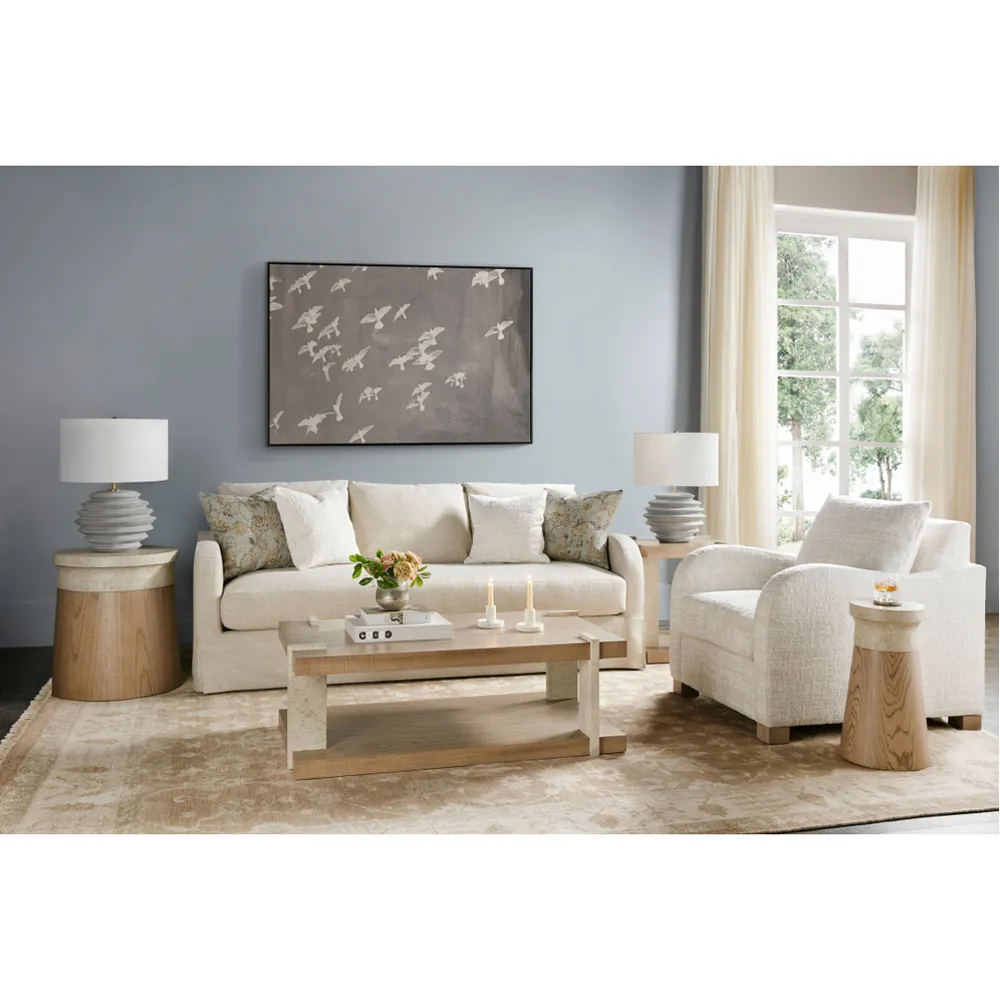 Kaia Large Accent Table - Dune Brown, Oak