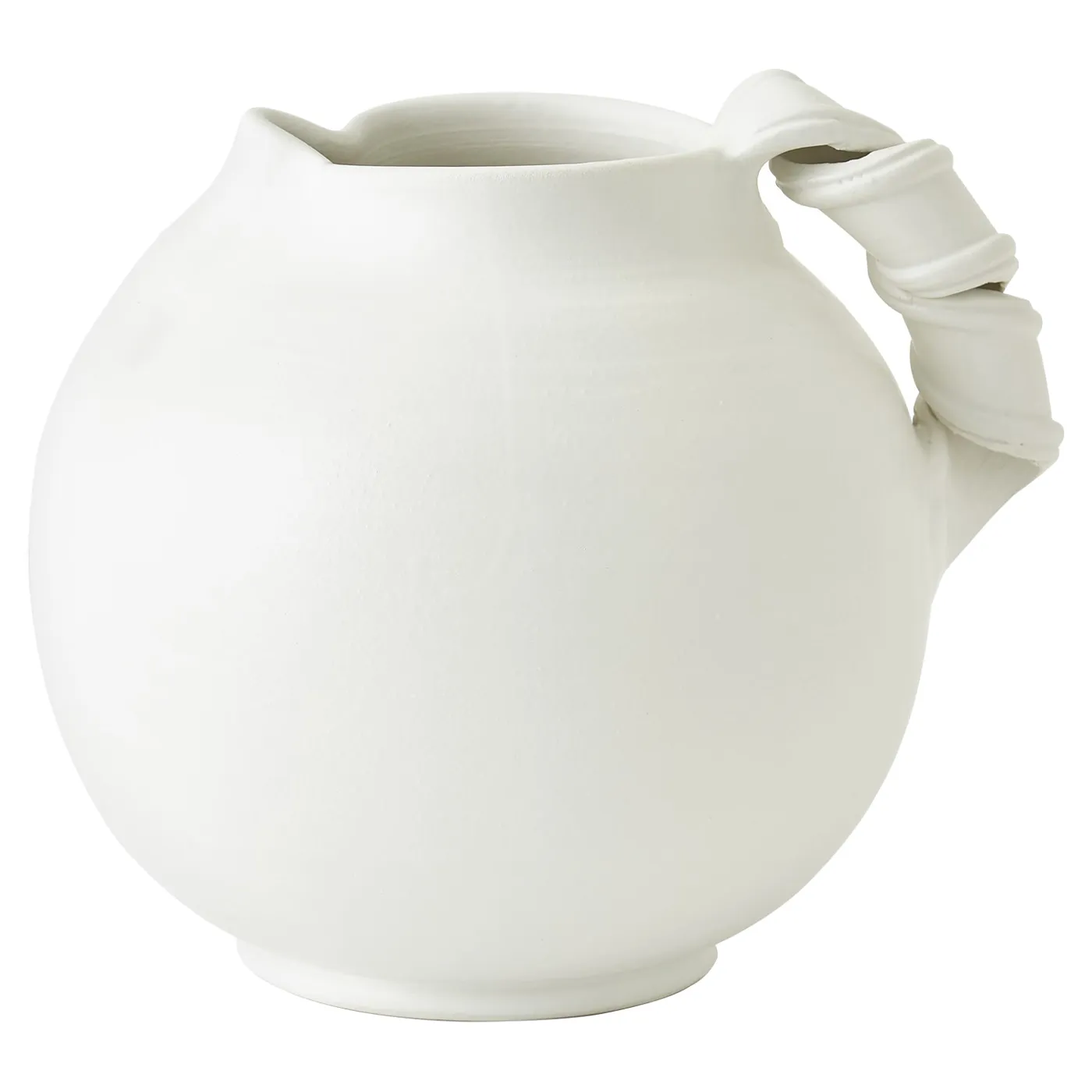 Kaia Large Ceramic Pitcher - White