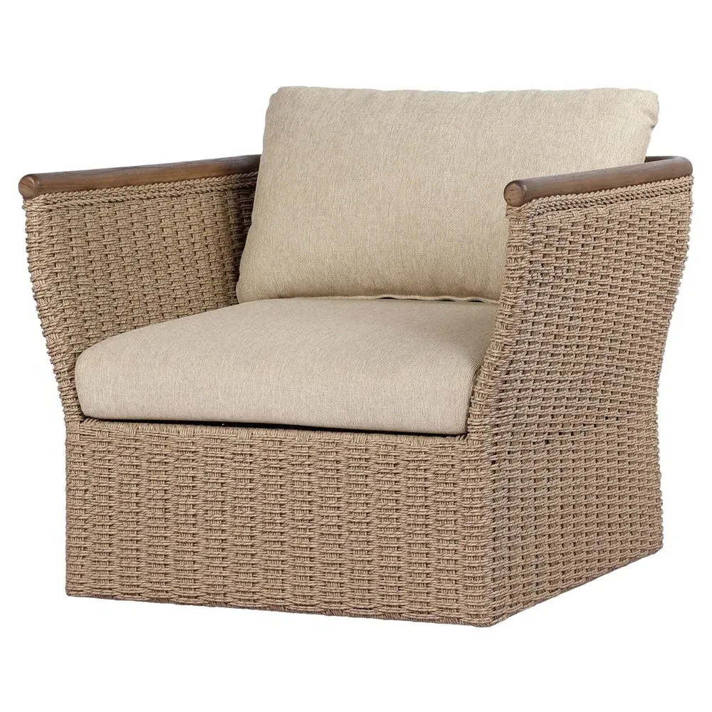 Kaia Outdoor Lounge Chair - Brown, Teak image