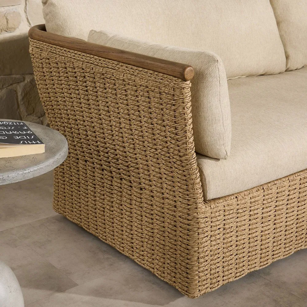 Kaia Outdoor Sofa - Brown, Teak