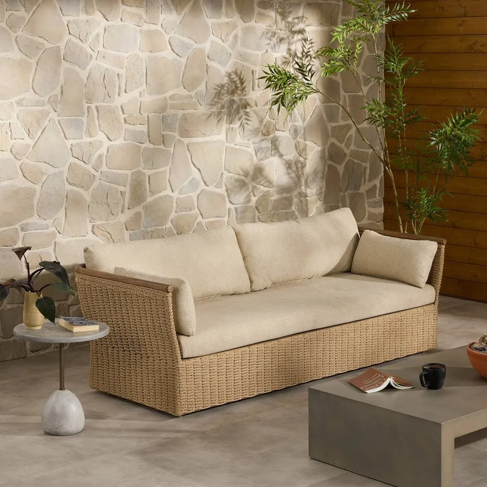 Kaia Outdoor Sofa - Brown, Teak