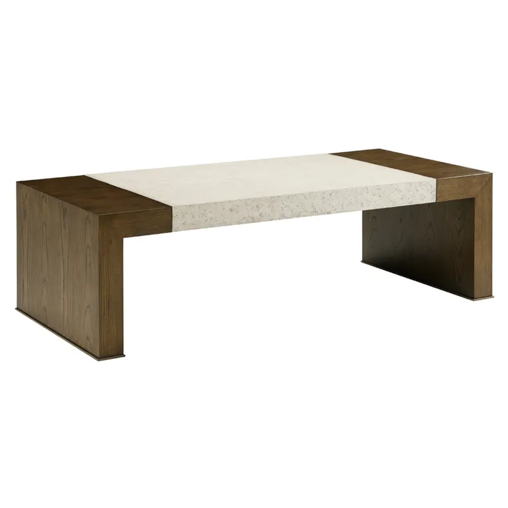 Kaia Rectangular Coffee Table - Earth Brown, Oak