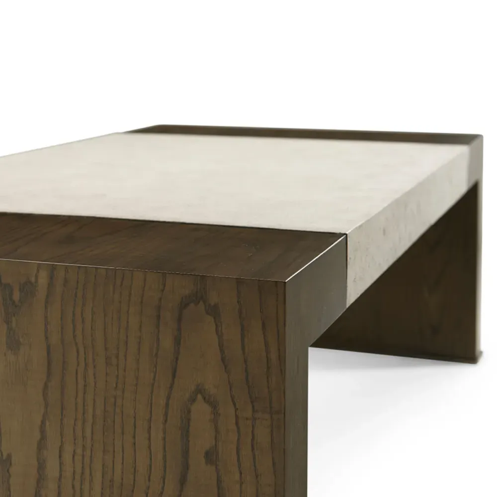 Kaia Rectangular Coffee Table - Earth Brown, Oak