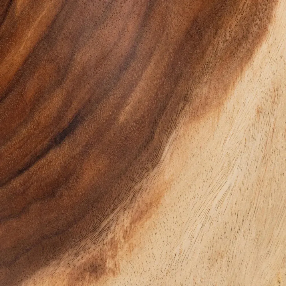 Kaia Round Side Table - Brown, Suar Wood