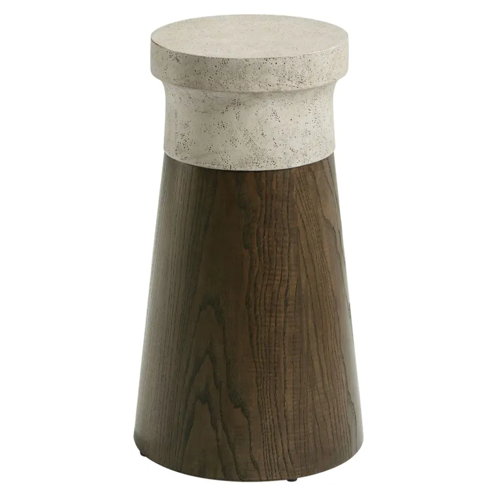 Kaia Small Accent Table - Earth Brown, Oak
