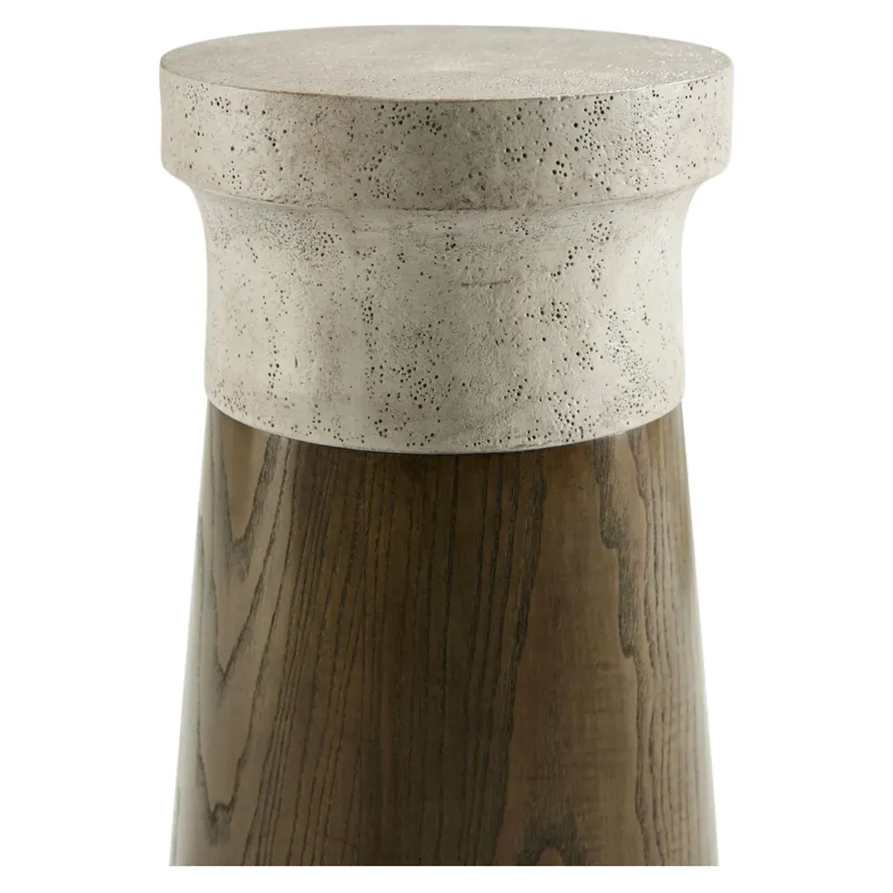 Kaia Small Accent Table - Earth Brown, Oak