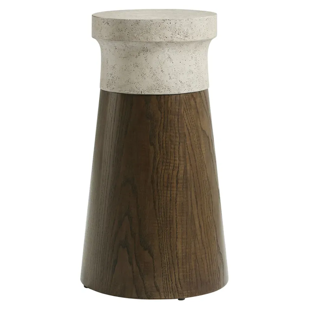 Kaia Small Accent Table - Earth Brown, Oak