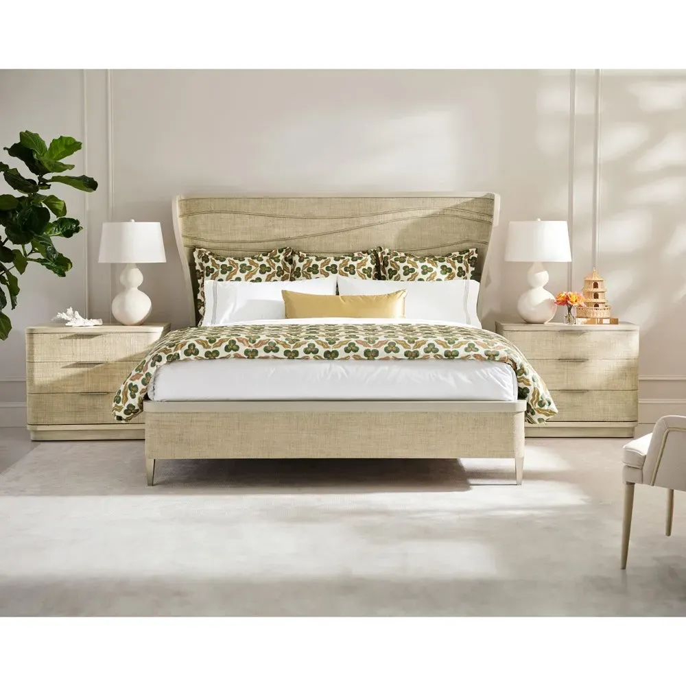 Kaila Wide Nightstand - Whitewashed, Oak