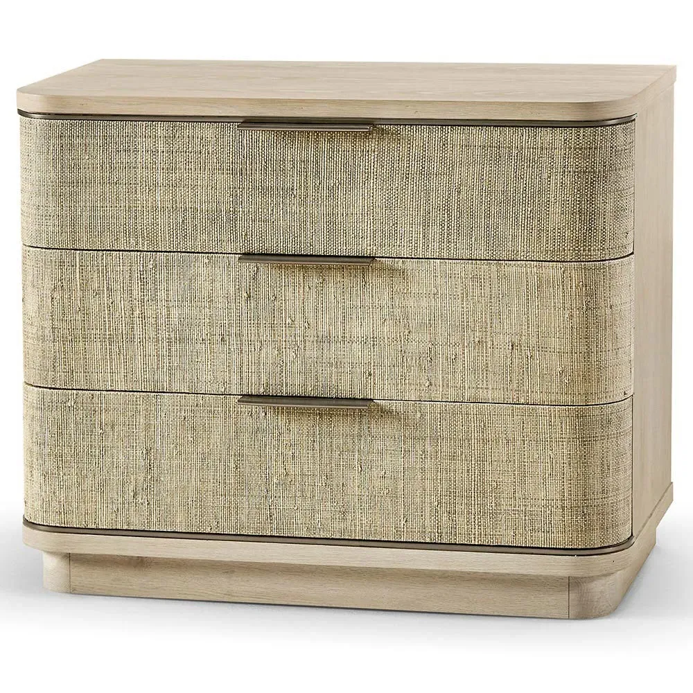 Kaila Wide Nightstand - Whitewashed, Oak