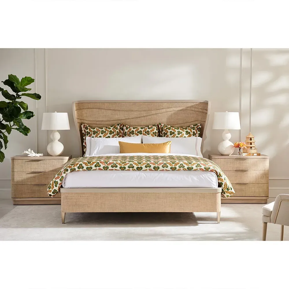 Kaila Wide Nightstand - Whitewashed, Oak