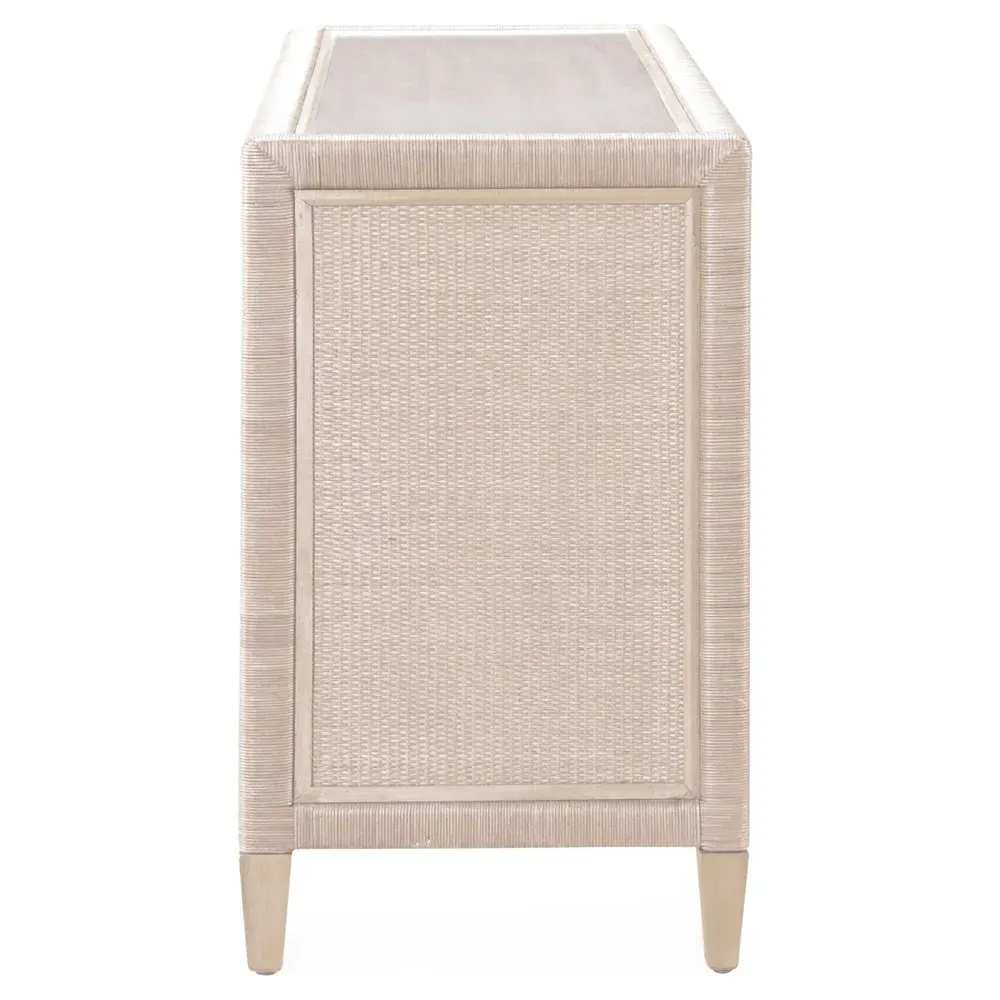 Kalea Double Dresser - Beige, Rattan