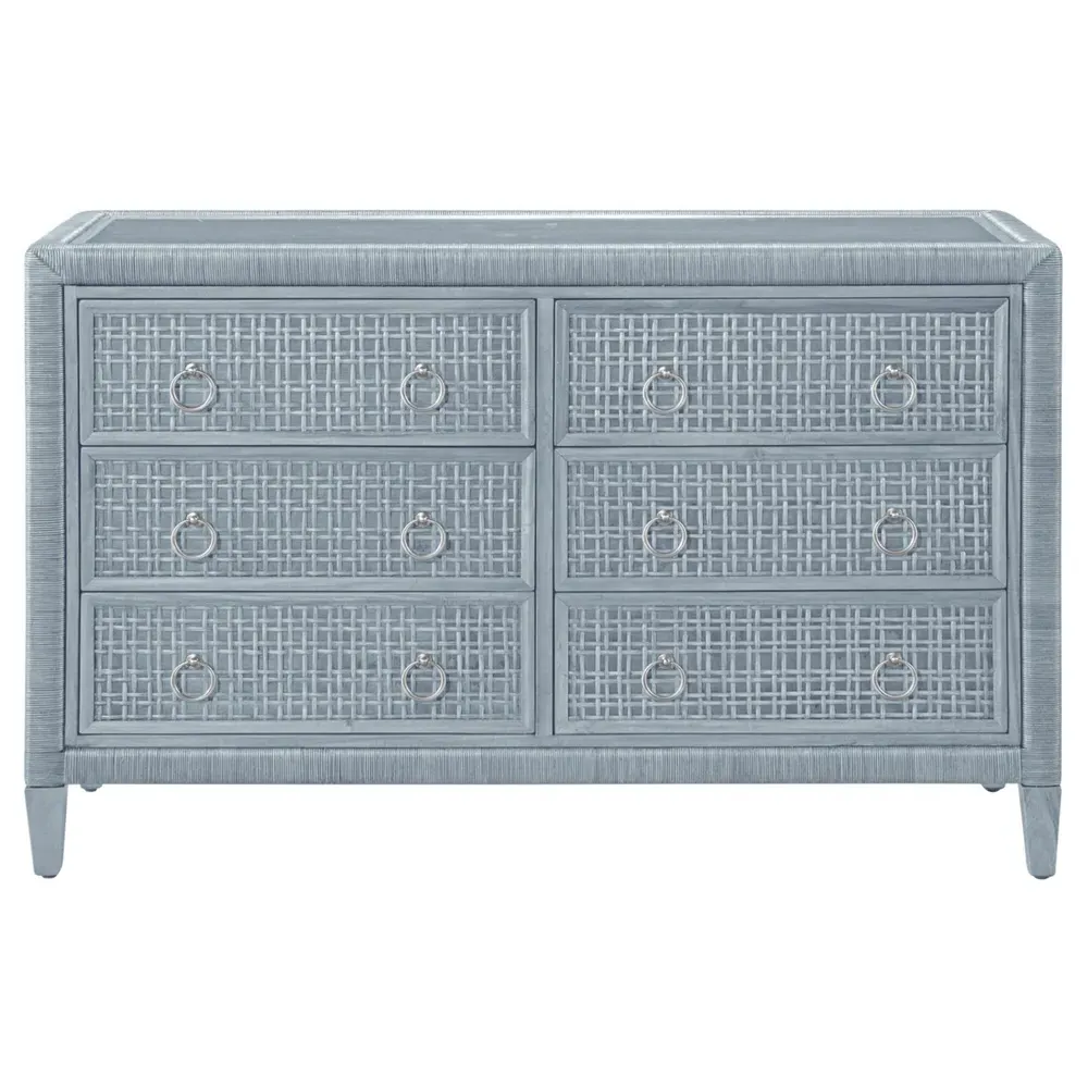 Kalea Double Dresser - Blue, Rattan