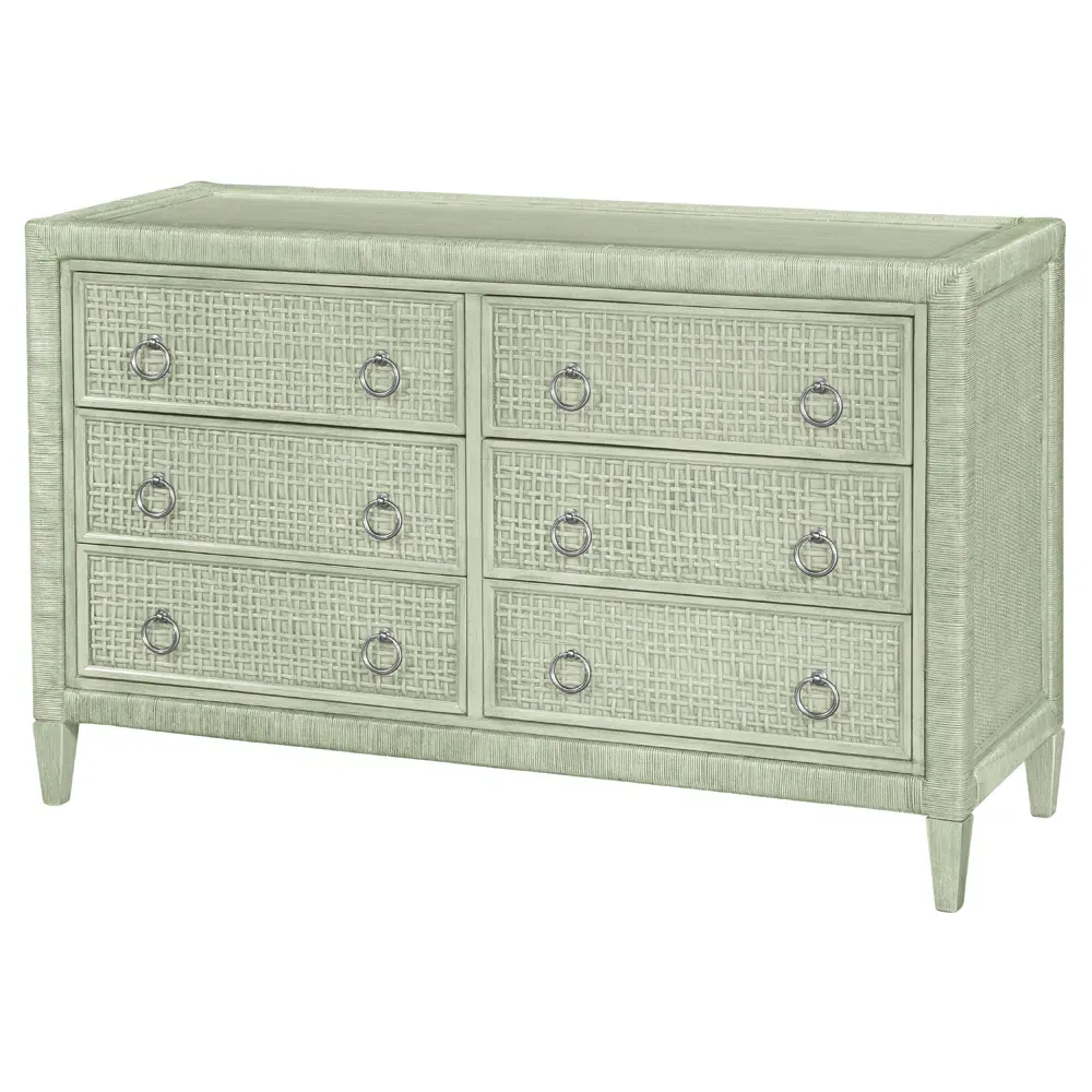 Kalea Double Dresser - Green, Rattan