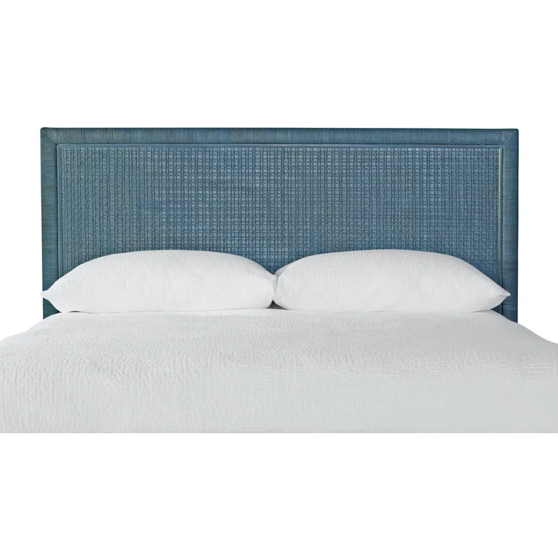Kalea King Size Bed Frame - Dark Blue, Rattan