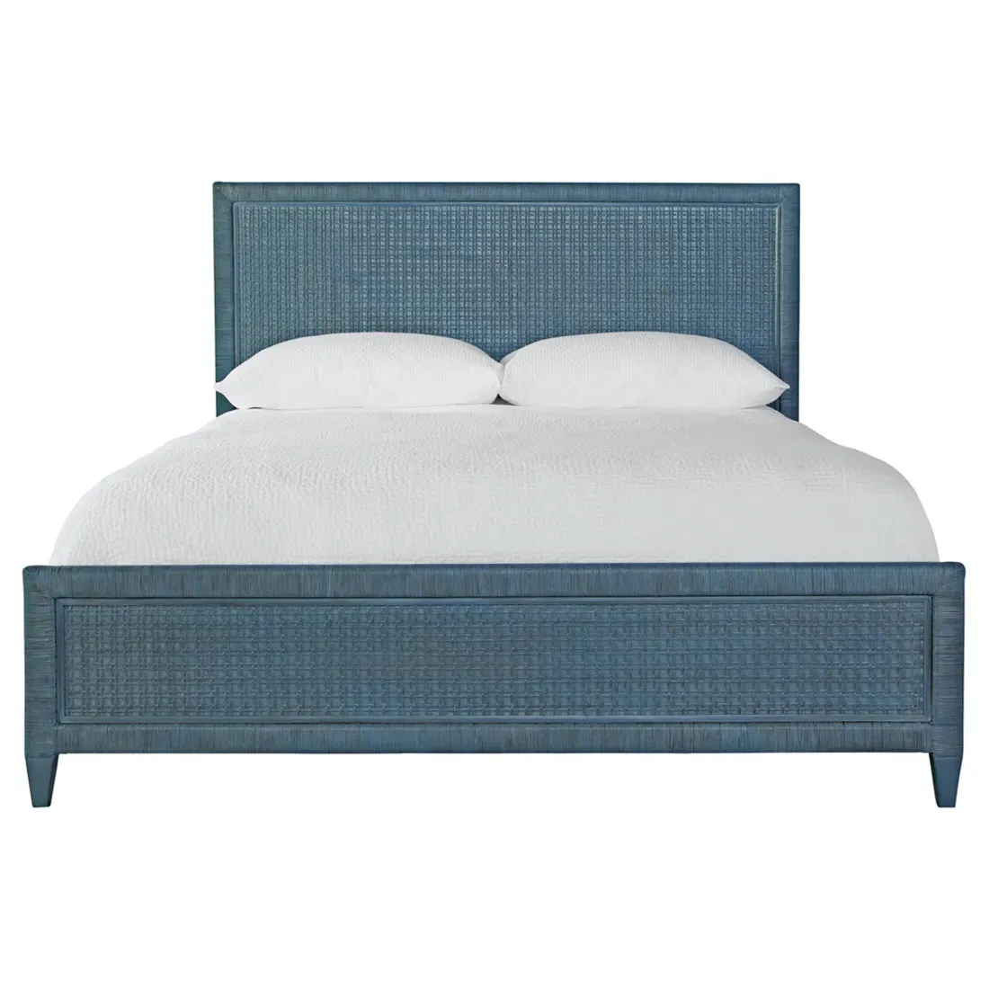 Kalea King Size Bed Frame - Dark Blue, Rattan