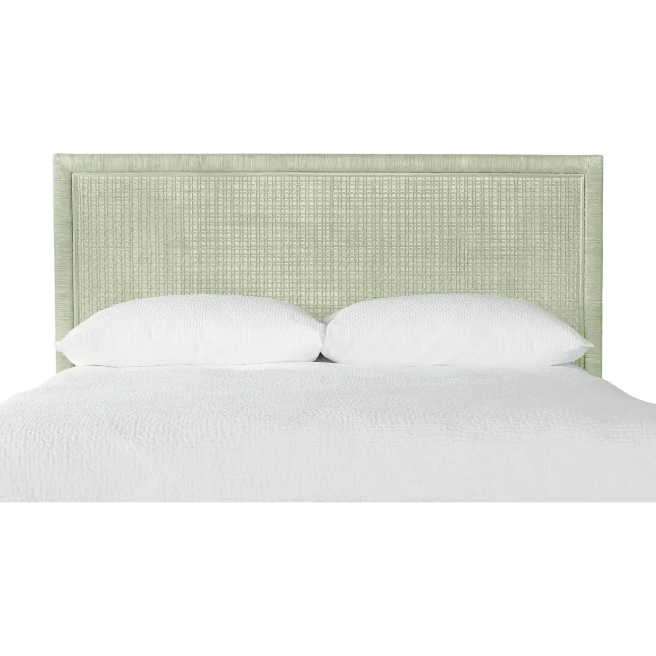 Kalea King Size Bed Frame - Green, Rattan