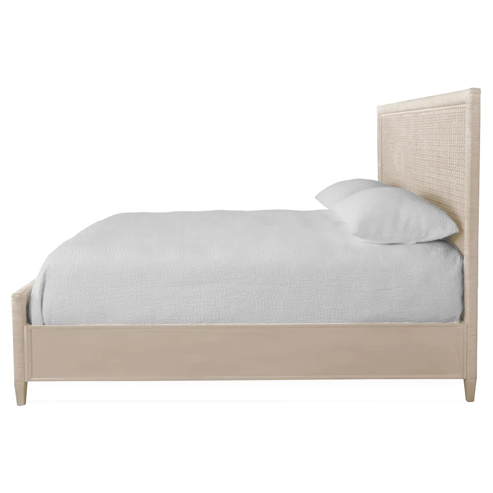 Kalea Queen Size Bed Frame - Beige, Rattan