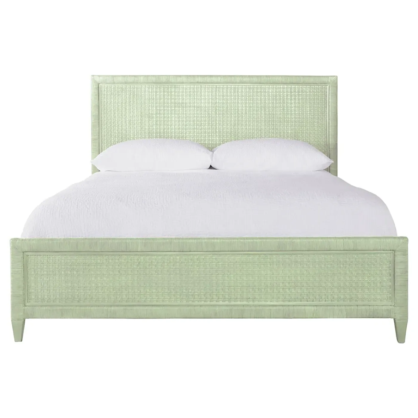 Kalea Queen Size Bed Frame - Green, Rattan