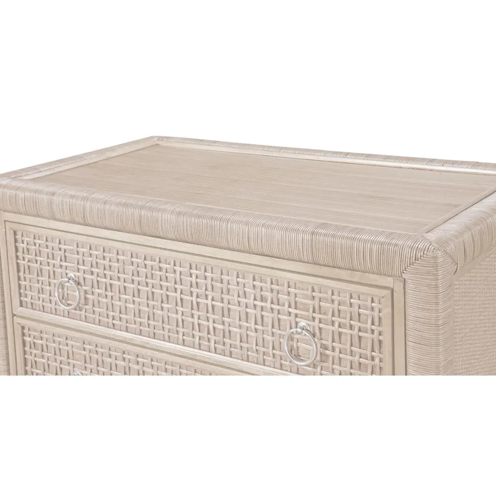 Kalea Woven Rattan Chest - Beige