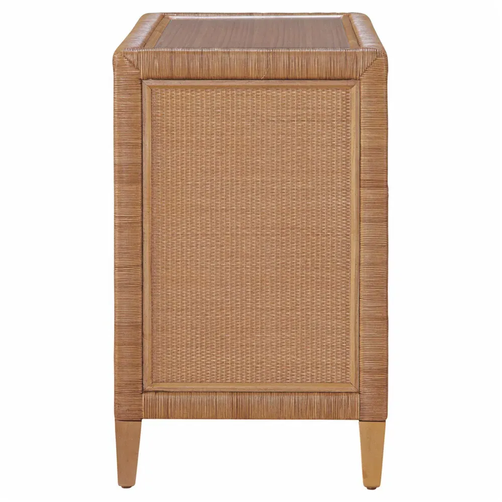 Kalea Woven Rattan Chest - Brown