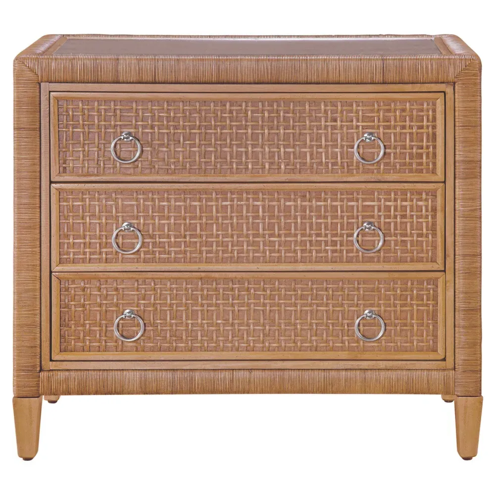 Kalea Woven Rattan Chest - Brown