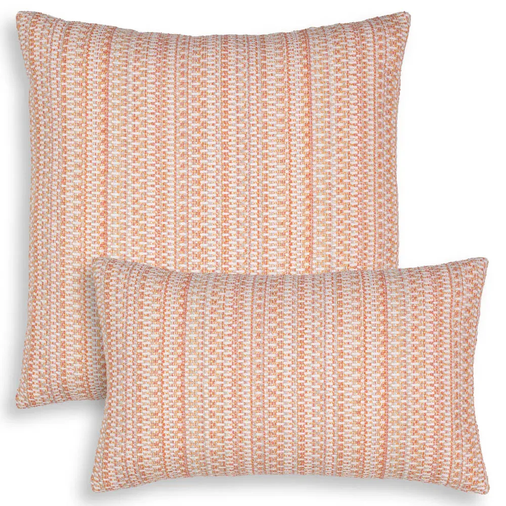 Kaleidoscope Throw Pillow - Clay Orange, Sunbrella Acrylic