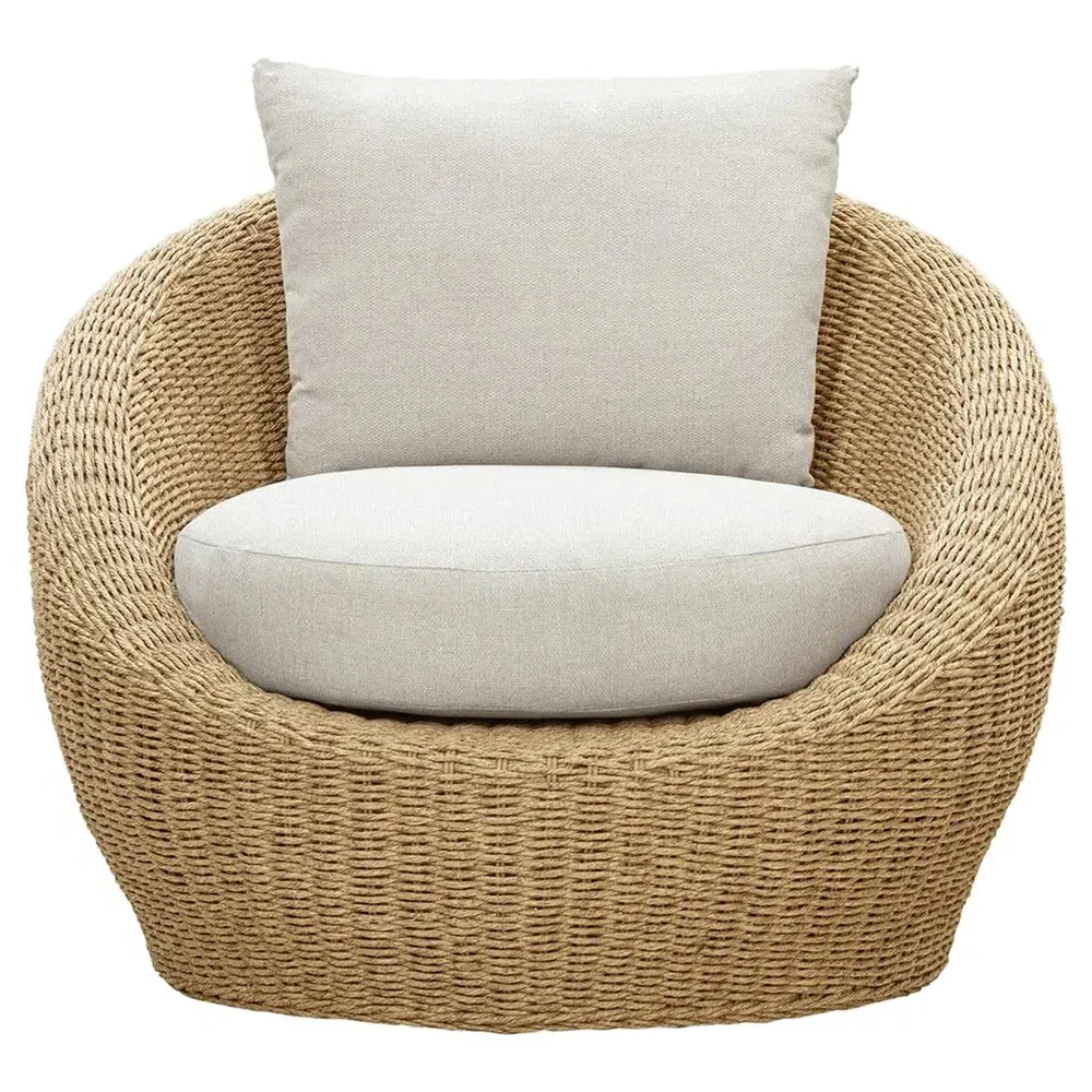 Kalia Outdoor Lounge Chair - Beige, Wicker