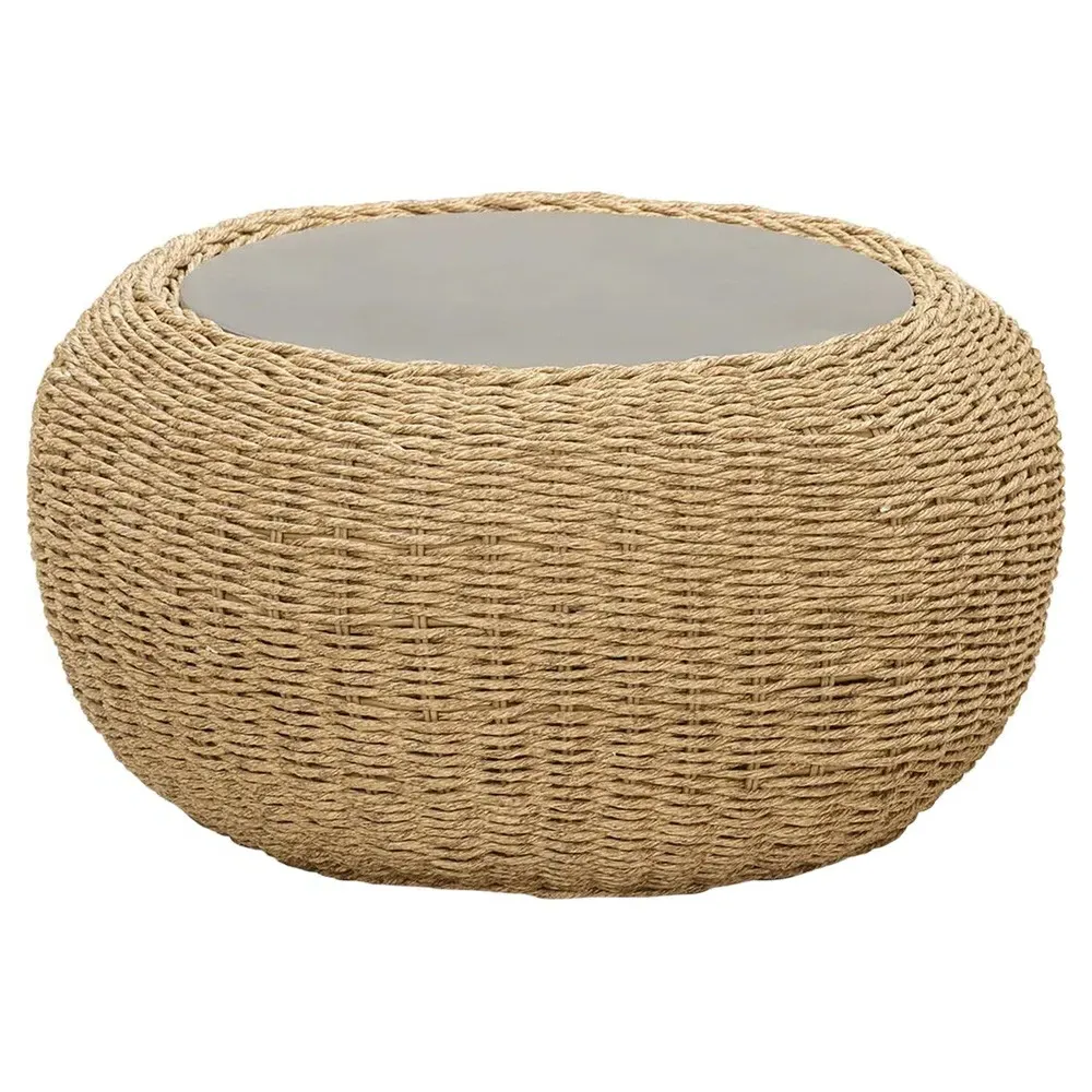 Kalia Outdoor Side Table - Natural, Wicker image