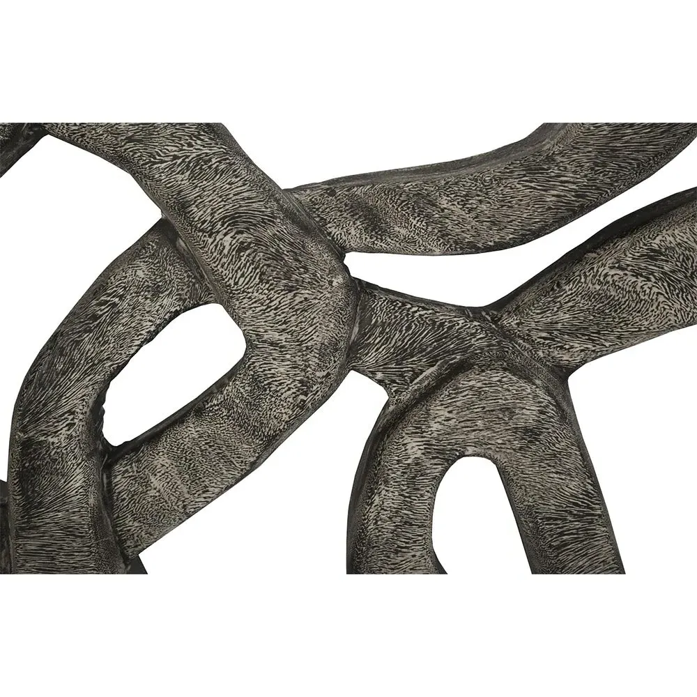 Kalina Chain Wall Sculpture - Grey, Chamcha Wood