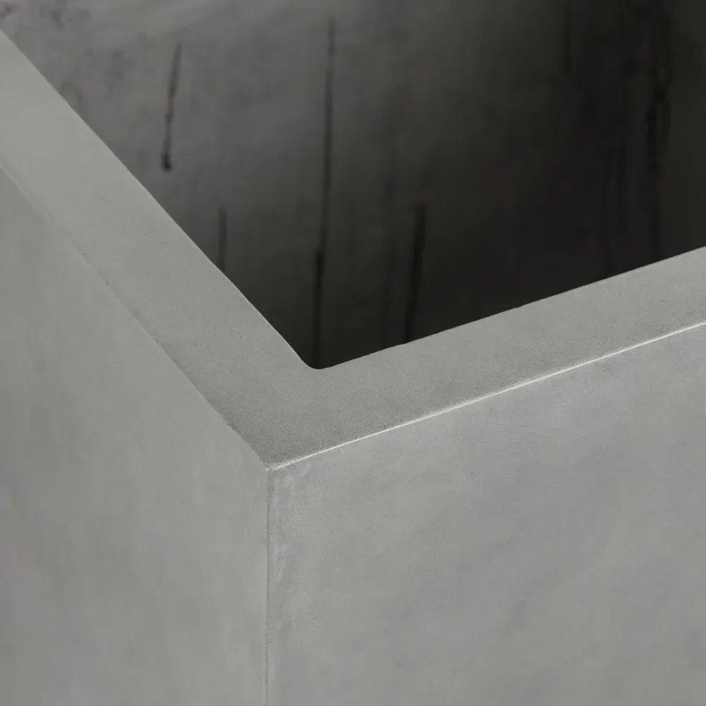 Kaliopi Compact Outdoor Planter Box - Grey, Concrete