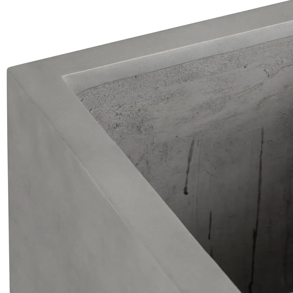 Kaliopi Compact Outdoor Planter Box - Grey, Concrete