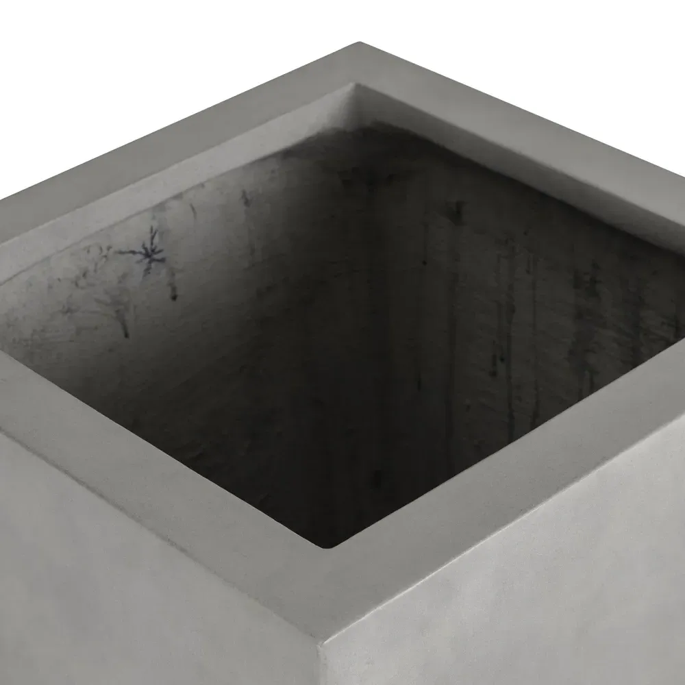 Kaliopi Outdoor Planter Box - Grey, Concrete